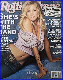 Kate Hudson Signed Rolling Stone Magazine 10/2000 COA Global Authentics