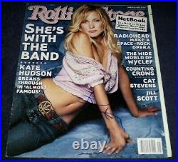 Kate Hudson Signed Rolling Stone Magazine Cover Almost Famous! No Pages Oct 2000