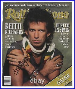 Keith Richards Authentic Signed 1988 Rolling Stone Magazine BAS #AB77698