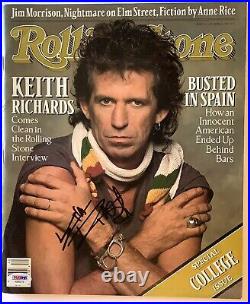Keith Richards signed Rolling Stone magazine stones 1988 psa dna loa full issue