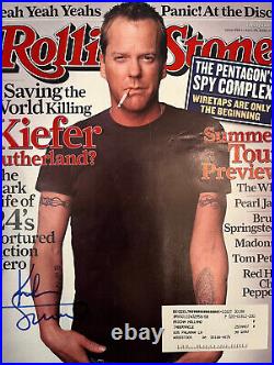 Kiefer Sutherland signed ROLLING STONE magazine