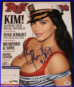 Kim Kardashian West Signed 11x14 Photo Rolling Stone Magazine COA PSA DNA Kimye