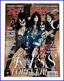 Kiss Signed 2014 Rolling Stone Magazine Stanley Simmons Frehley Criss