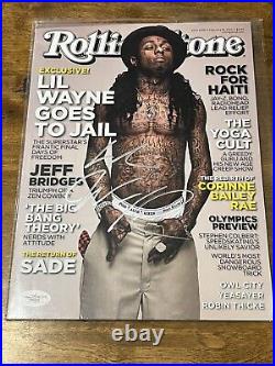 Lil Wayne Autographed Rolling Stone Magazine February 2010 JSA Certification