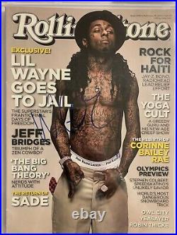 Lil Wayne Signed Rolling Stones Magazine Beckett Encapsulated COA BAS Weezy