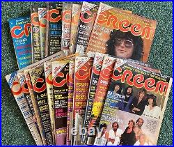 Lot Of 22 Creem Rock Metal Magazine 1976-1983 Kiss Queen Bowie Led stones beatle