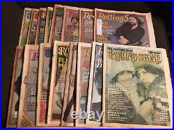 Lot of 16 Rolling Stone Magazines 75-80 Dylan Police Seger Santana Eagles Cars +