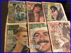 Lot of 16 Rolling Stone Magazines 75-80 Dylan Police Seger Santana Eagles Cars +