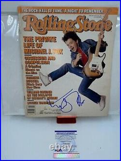 MICHAEL J FOX SIGNED ROLLING STONE PSA DNA BACK TO THE FUTURE Complete MAGAZINE