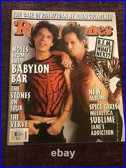 MICK JAGGER (Rolling Stones) Signed ROLLING STONE Magazine with BAS LOA (NO Label)