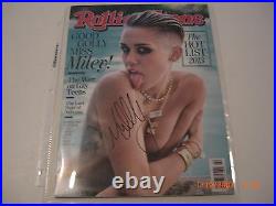 MILEY CYRUS FAMOUS SINGER AND ACTRESS WithCOA SIGNED ROLLING STONE MAGAZINE