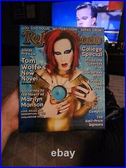 Marilyn Manson Rolling Stone Issue #797 Rare Collectible Art On Canvas