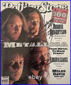 Metallica Signed Autograph 11/14/1991 Rolling Stone Magazine Cover