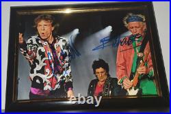 Mick Jagger, Keith Richards- Hand Signed With Coa Framed Rolling Stones 8x10