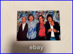 Mick Jagger Richards Watts Wood Rolling Stones autographed signed photo & coa