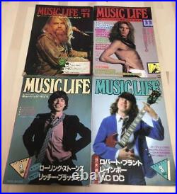 Music Life 1973, 1978, 1982 4-volume set Rolling Stones, Van Halen etc. Japanese