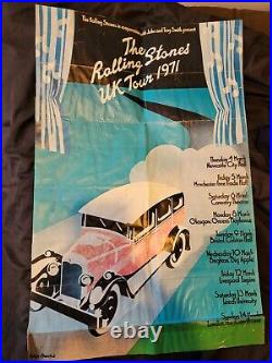 Original ROLLING STONES UK 1971 Tour Poster (NOT A Repro!)