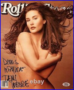 PSA DNA Nude Demi Moore? Signed Rolling Stone Magazine Feb 1995 Huge Inscription