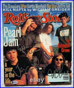 Pearl Jam signed Rolling Stone magazine Eddie Vedder + Jeff & Mike with Beckett