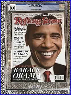 President Barack Obama 2008 Rolling Stone First Cover #1064 Graded CGC 8.0