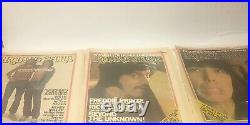 ROLLING STONE 1970's 10 MAGAZINE NEWSPAPERS Zeppelin Dylan McCarthy Stewart VTG