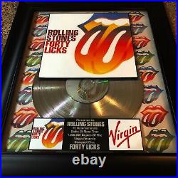 ROLLING STONE (FORTY LICKS) Platinum Music Award Vinyl Lp Record Album Cd