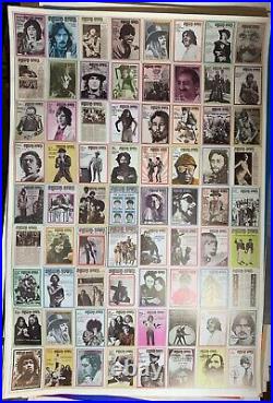 ROLLING STONE MAGAZINE FIRST COVERS 1970's VINTAGE ROCK & ROLL POSTER -NICE