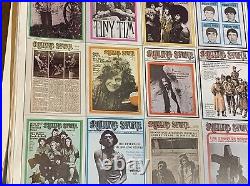 ROLLING STONE MAGAZINE FIRST COVERS 1970's VINTAGE ROCK & ROLL POSTER -NICE