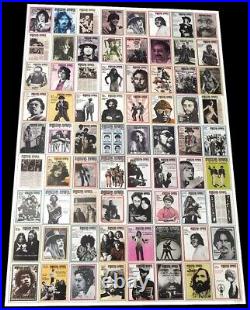 ROLLING STONE MAGAZINE PROMO POSTER 1970's 72 FRONT COVERS 25X36 AWESOME