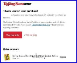 ROLLING STONE x BORED APE YACHT CLUB LIMITED EDITION MAGAZINE /2500 CONFIRMED