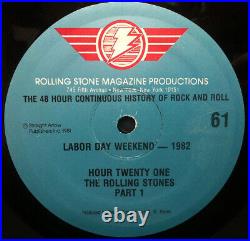 ROLLLING STONES Continuous History Of Rock And Roll 1982 3-LP Radio Show