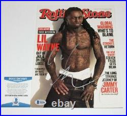 Rapper LIL Wayne Signed Rolling Stone Magazine Ymcmb Weezy Beckett Coa Carter 3