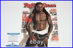 Rapper LIL Wayne Signed Rolling Stone Magazine Ymcmb Weezy Beckett Coa Carter 3
