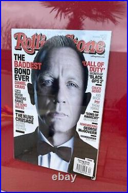 Rare'James Bond' Daniel Craig Rolling Stone Magazine Framed & Mounted 51-59cm
