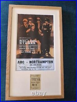 Rare Rolling Stones concert ticket ABC Northampton 1965