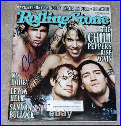 Red Hot Chili Peppers Band Signed Authentic Rolling Stone Magazine Coa Kiedis X3