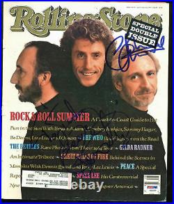 Roger Daltrey & John Entwistle Signed Rolling Stone Magazine Cover PSA #AB03369