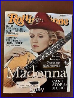 Rolling Stone Madonna Signed & HSA Authenticated