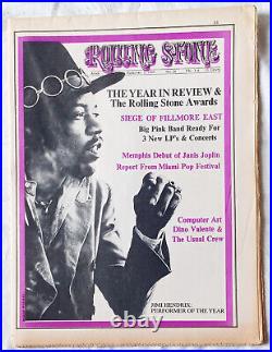 Rolling Stone Mag # 26 February 1, 1969 Jimi Hendrix Near Mint No Label TF-11