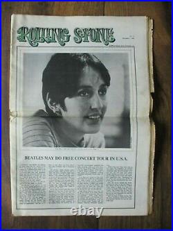 Rolling Stone Magazine #23 7/12/68 Baez Mailer Perkins Hendrix Music Newspaper