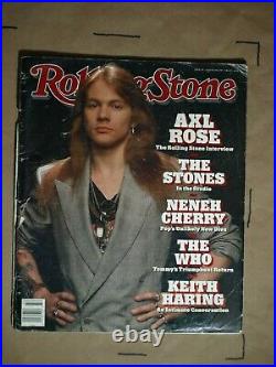 Rolling Stone Magazine # 558 August 10 1989 Axl Rose (Single Back Issue), Acce