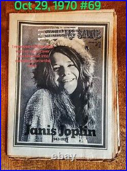 Rolling Stone Magazine # 6 February 24, 1968 Janis Joplin. Add Bonus Issue #69