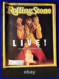 Rolling Stone Magazine Issue 501 Vintage June 4 1987 Jimi Hendrix 20th