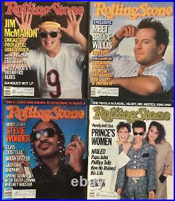 Rolling Stone magazine lot of 21 from 1986 Huey Lewis, Tom Cruise, Stevie Wonder