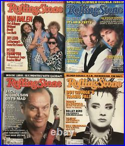 Rolling Stone magazine lot of 21 from 1986 Huey Lewis, Tom Cruise, Stevie Wonder