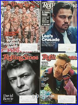 Rolling Stone magazine lot of 23 from 2016 David Bowie, Ramones, Jared Leto
