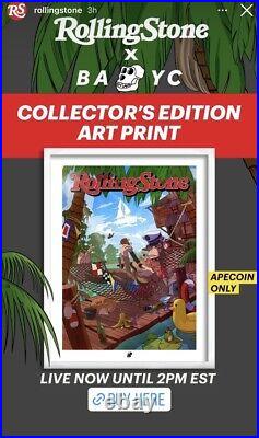 Rolling Stone x Bored Ape Yacht Club Collector's Edition Art Print (BOTH PRINTS)