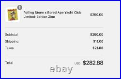 Rolling Stone x Bored Ape Yacht Club Limited Zine Magazine BAYC /2500