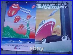 Rolling Stones 2 Posters 1970 European and 1981 Jovan