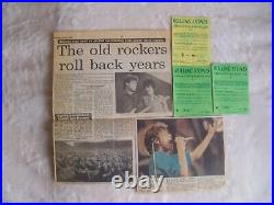 Rolling Stones Magazine +Large Poster + 5 used concert tickets & News Clippings
